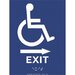 Placuta braille exit cu sageata in dreapta pentru nevazatori
